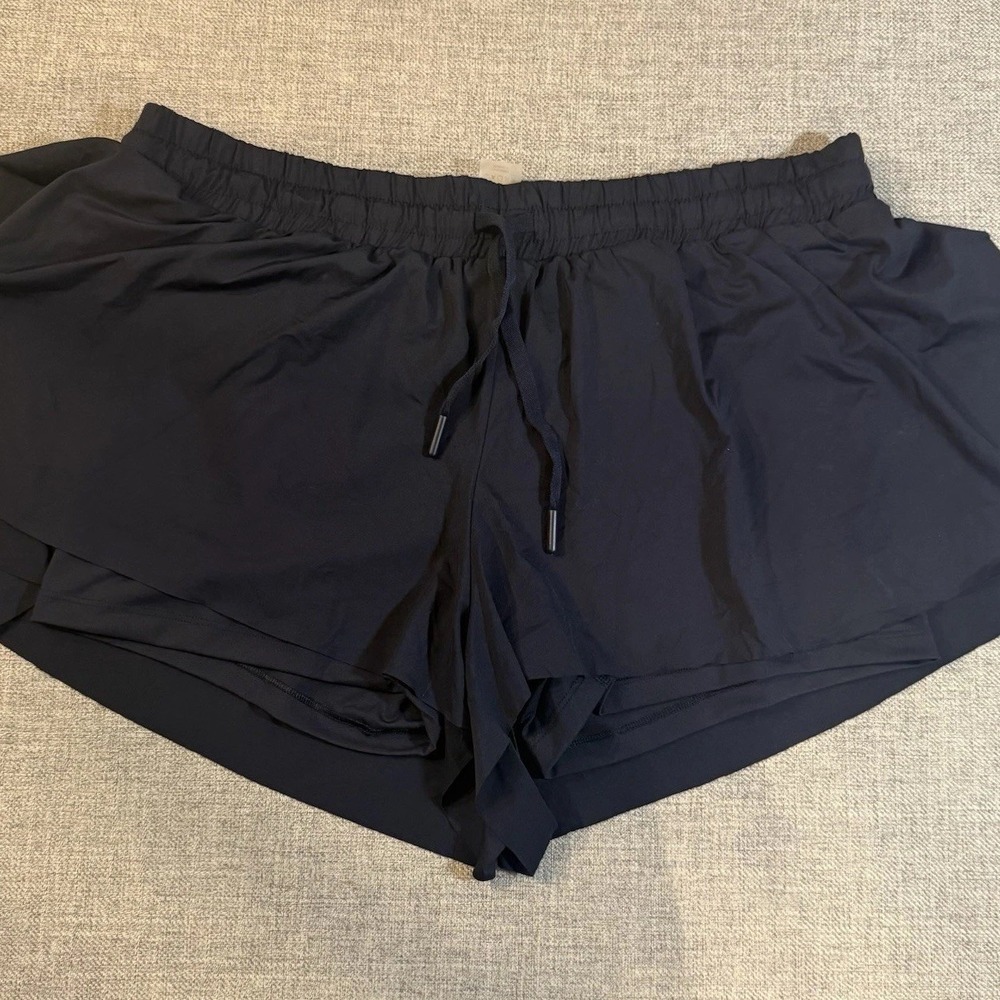 Athleta Womens XL Black Running Shorts Lined 3" Inseam Athletic Workout